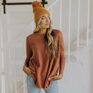 Roolee Along The Way Tunic in Dark Salmon